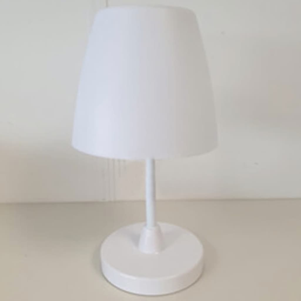 H&amp;S Collection Lampe de table LED rechargeable blanc 13x30 cm