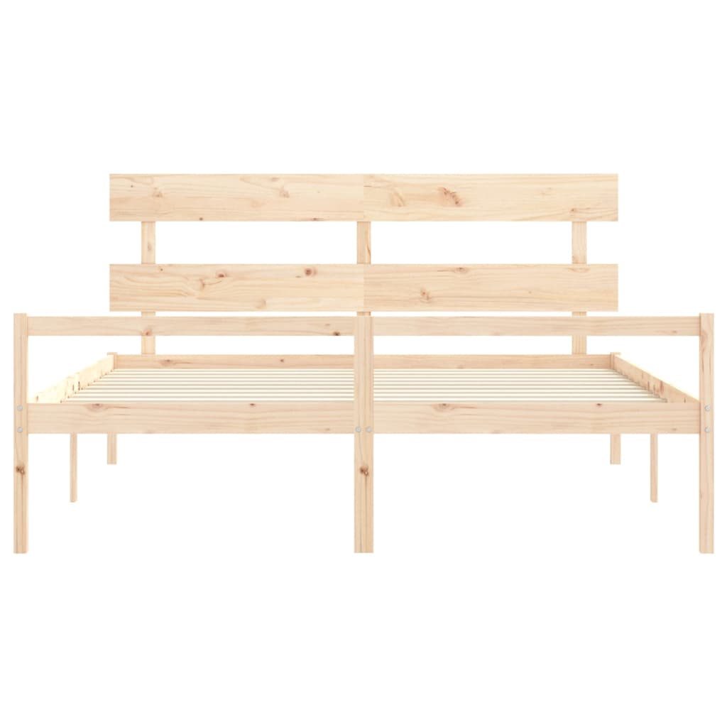Seniorenbett mit Kopfteil 200x200 cm Massivholz