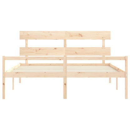 Seniorenbett mit Kopfteil 200x200 cm Massivholz