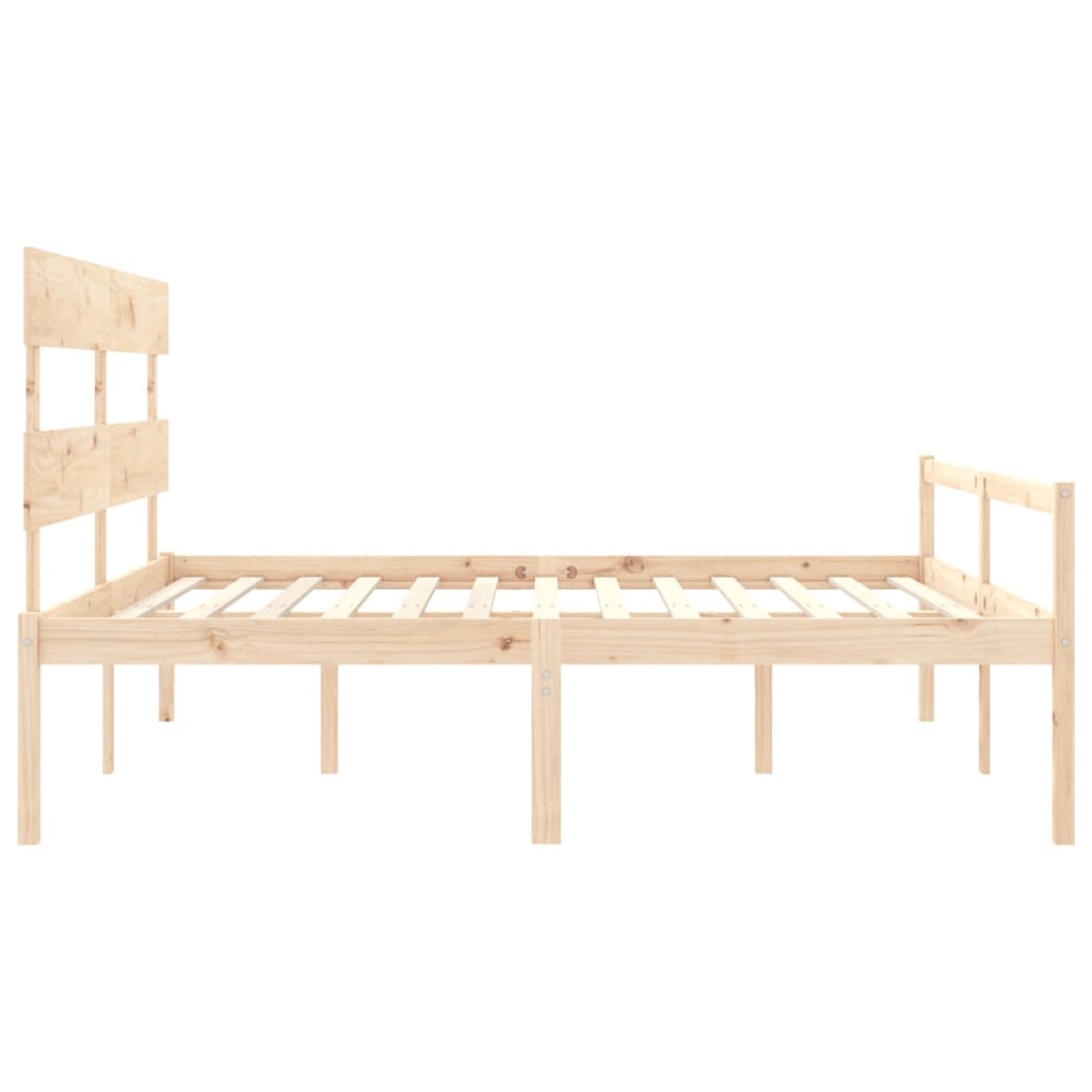 Seniorenbett mit Kopfteil 200x200 cm Massivholz