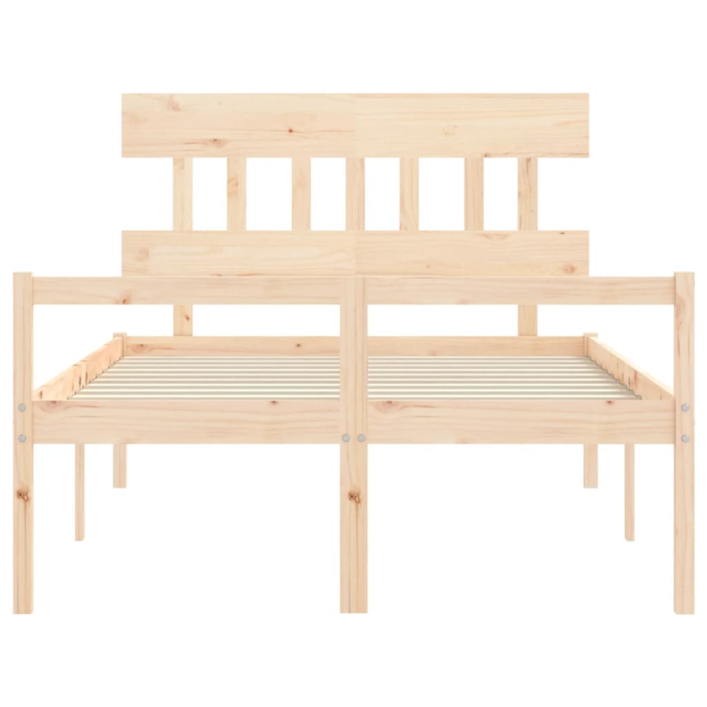Seniorenbett mit Kopfteil 140x190 cm Massivholz