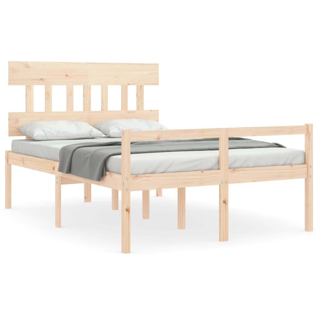 Seniorenbett mit Kopfteil 120x200 cm Massivholz