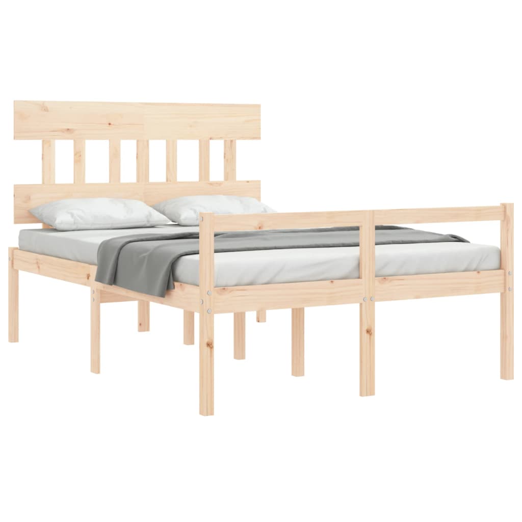 Seniorenbett mit Kopfteil 120x200 cm Massivholz