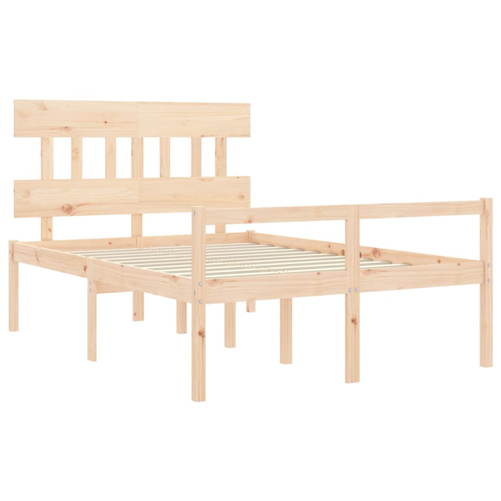 Seniorenbett mit Kopfteil 120x200 cm Massivholz