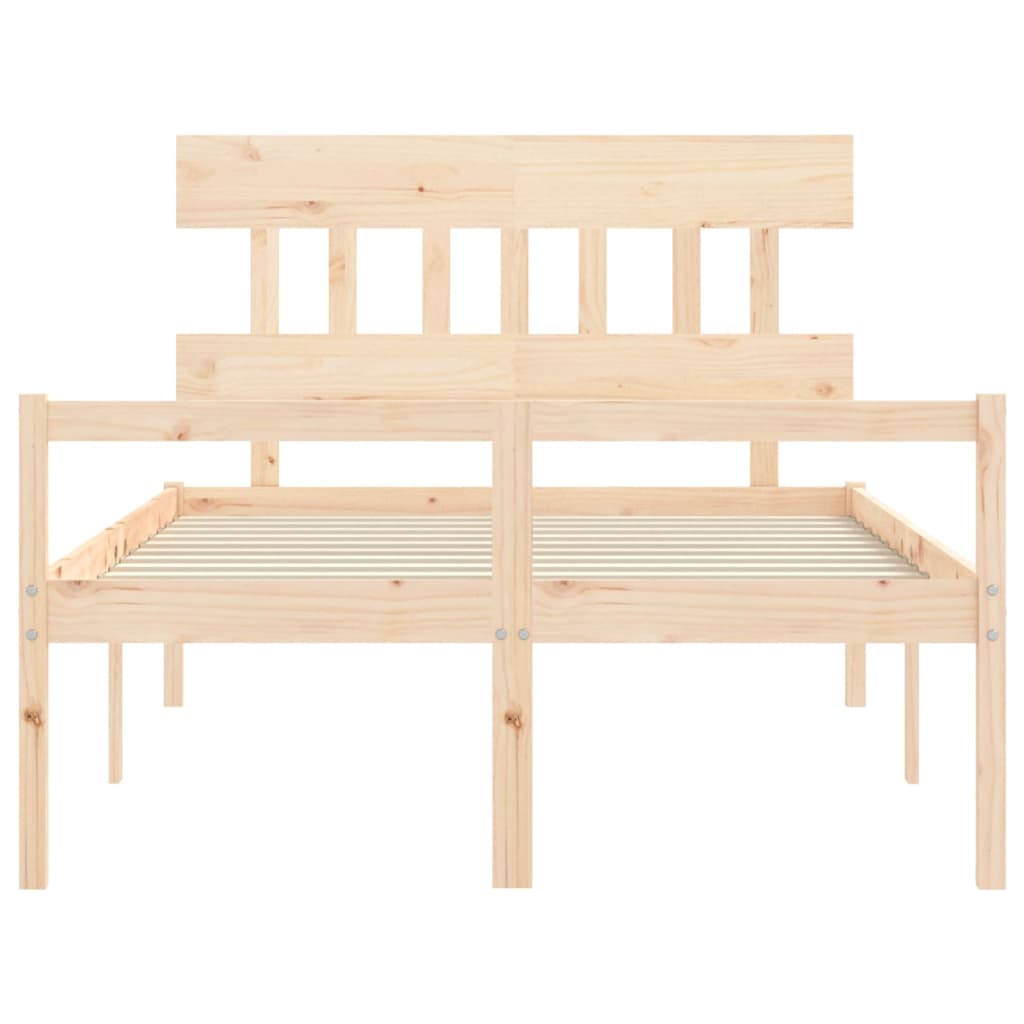 Seniorenbett mit Kopfteil 120x200 cm Massivholz