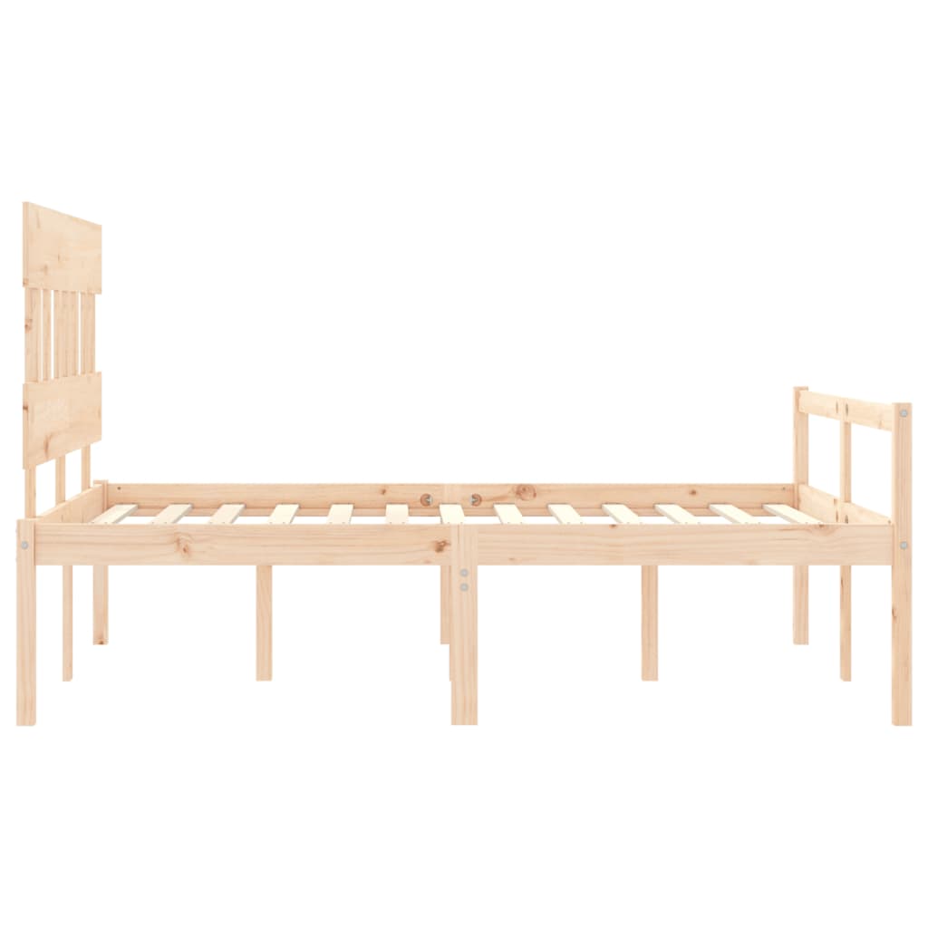Seniorenbett mit Kopfteil 120x200 cm Massivholz