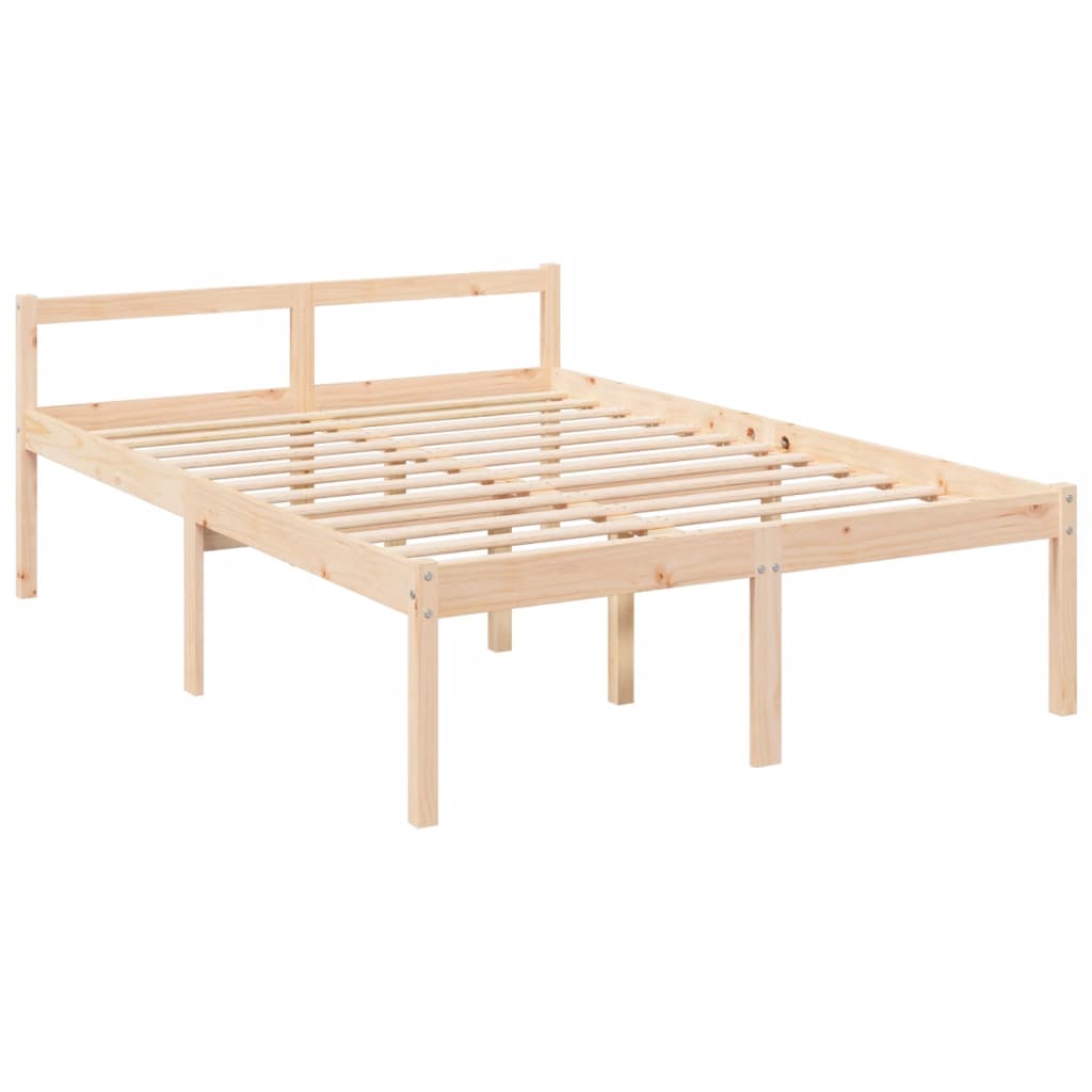 Seniorenbett mit Kopfteil 120x200 cm Massivholz