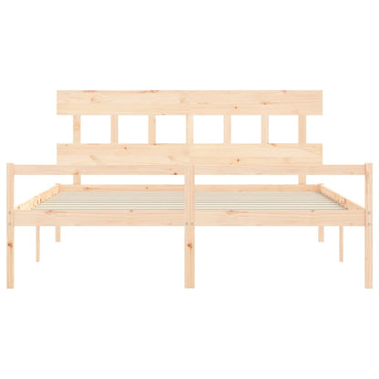 Seniorenbett mit Kopfteil 200x200 cm Massivholz