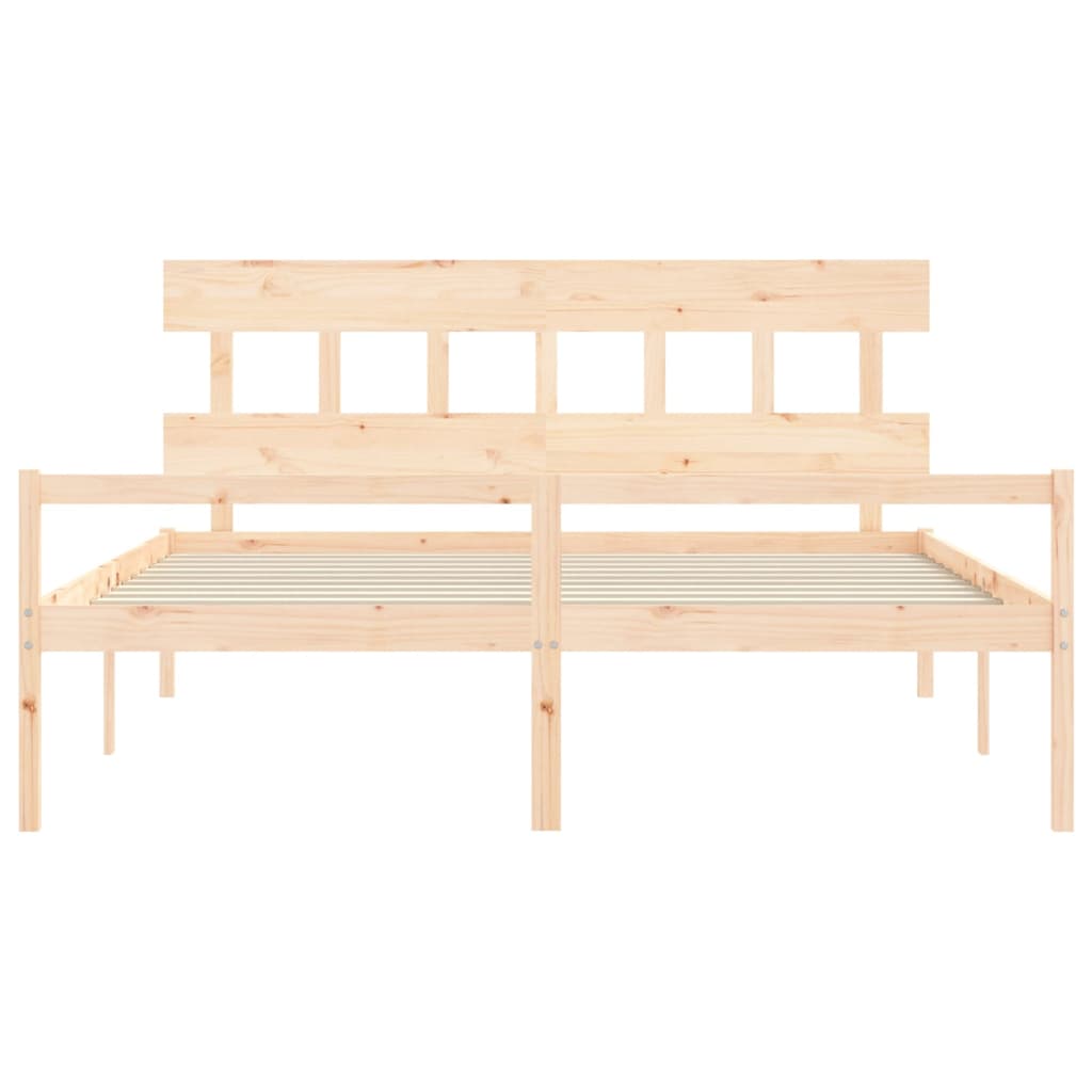 Seniorenbett mit Kopfteil 200x200 cm Massivholz