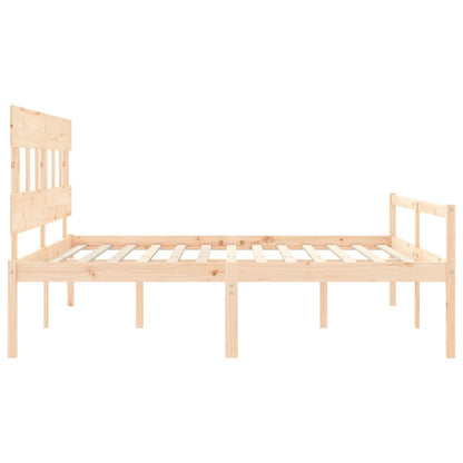 Seniorenbett mit Kopfteil 200x200 cm Massivholz