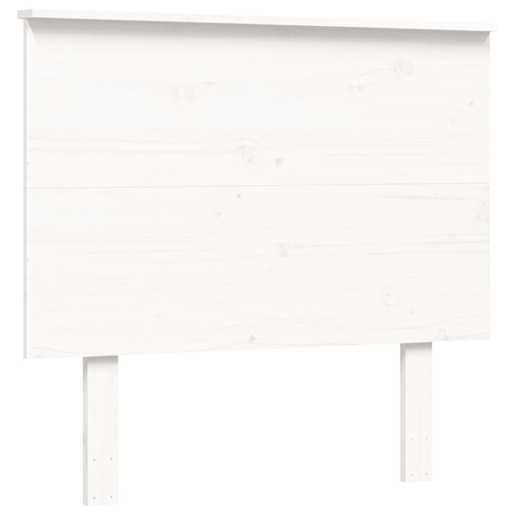 Seniorenbett mit Kopfteil Weiß Massivholz