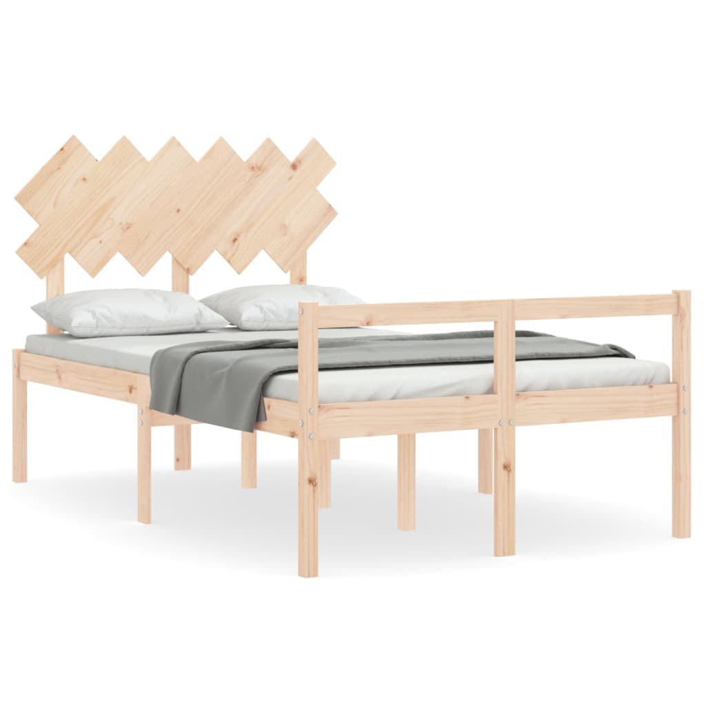 Seniorenbett mit Kopfteil 120x200 cm Massivholz