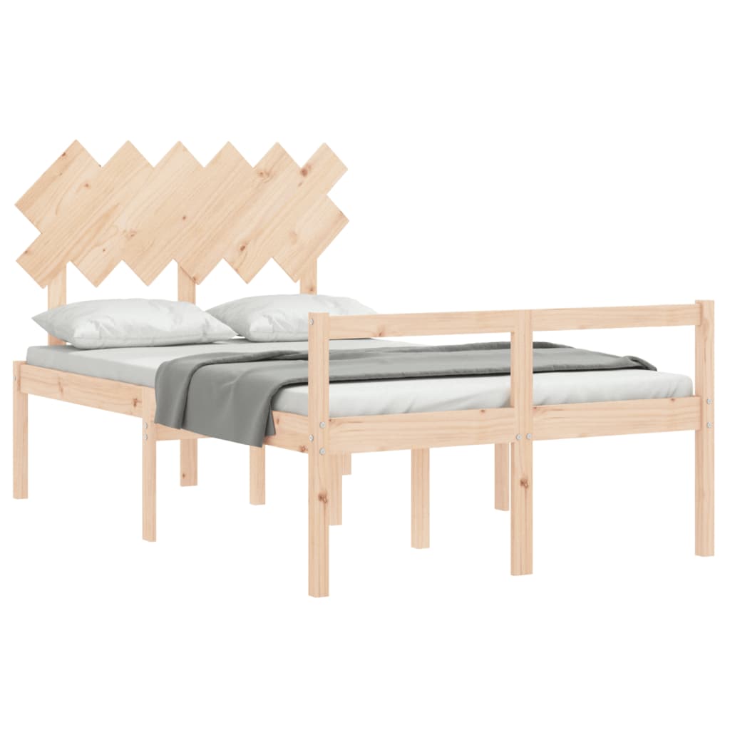Seniorenbett mit Kopfteil 120x200 cm Massivholz