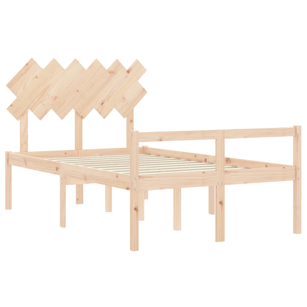 Seniorenbett mit Kopfteil 120x200 cm Massivholz