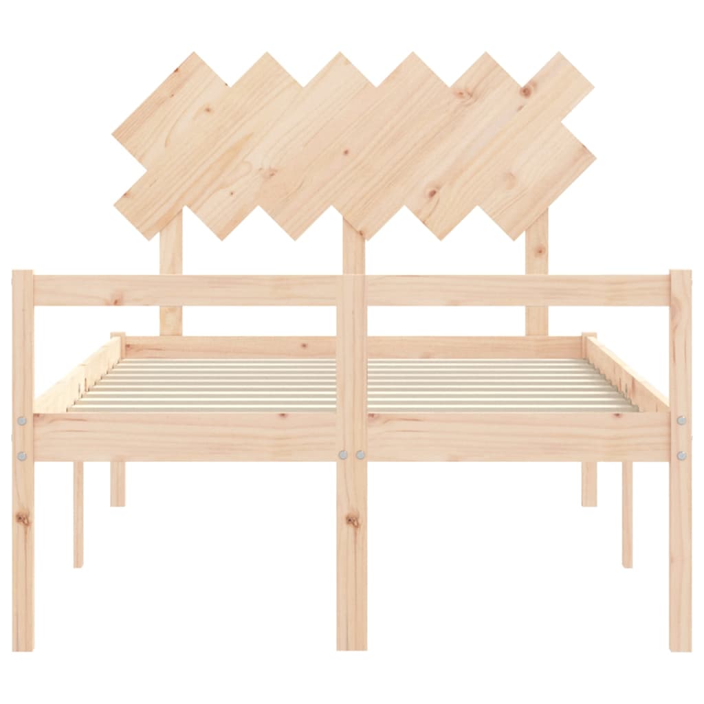 Seniorenbett mit Kopfteil 120x200 cm Massivholz