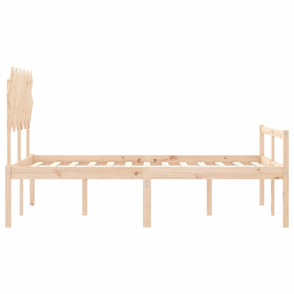 Seniorenbett mit Kopfteil 120x200 cm Massivholz