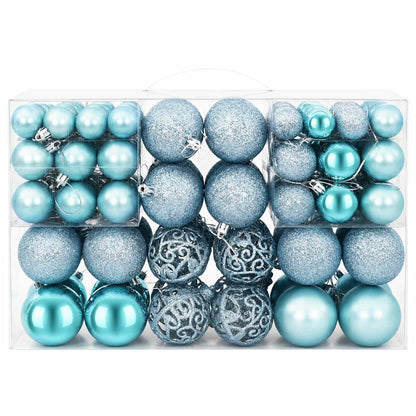 Weihnachtskugeln 100 Stk. Türkis 3 / 4 / 6 cm