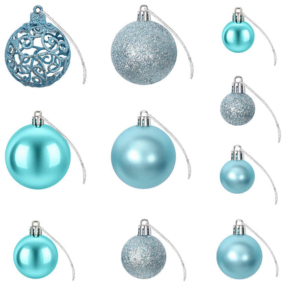 Weihnachtskugeln 100 Stk. Türkis 3 / 4 / 6 cm