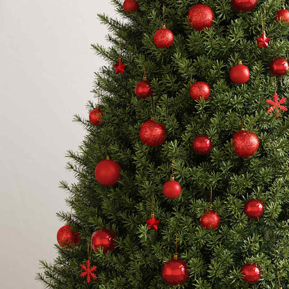111-tlg. Weihnachtskugel-Set Rot Polystyrol