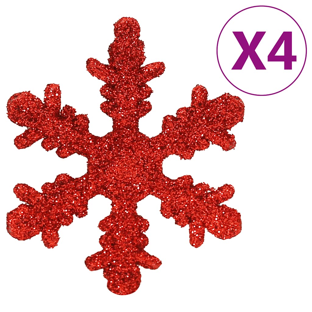 112-tlg. Weihnachtskugel-Set Rot Grün Golden Polystyrol