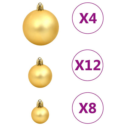 112-tlg. Weihnachtskugel-Set Rot Grün Golden Polystyrol