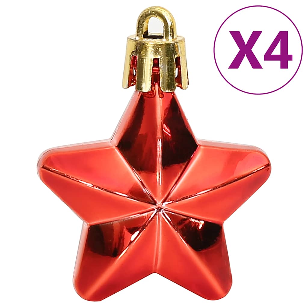 112-tlg. Weihnachtskugel-Set Rot Grün Golden Polystyrol