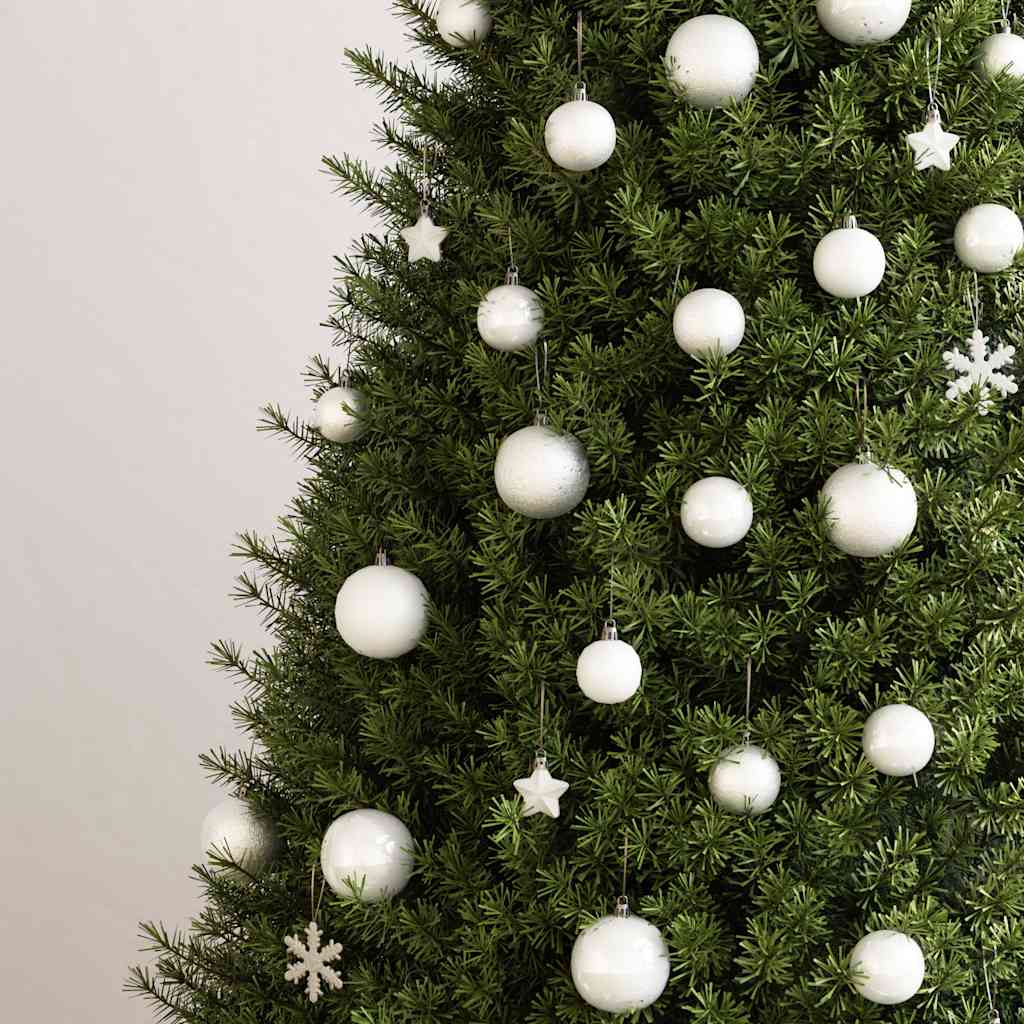 111-tlg. Weihnachtskugel-Set Weiß Polystyrol