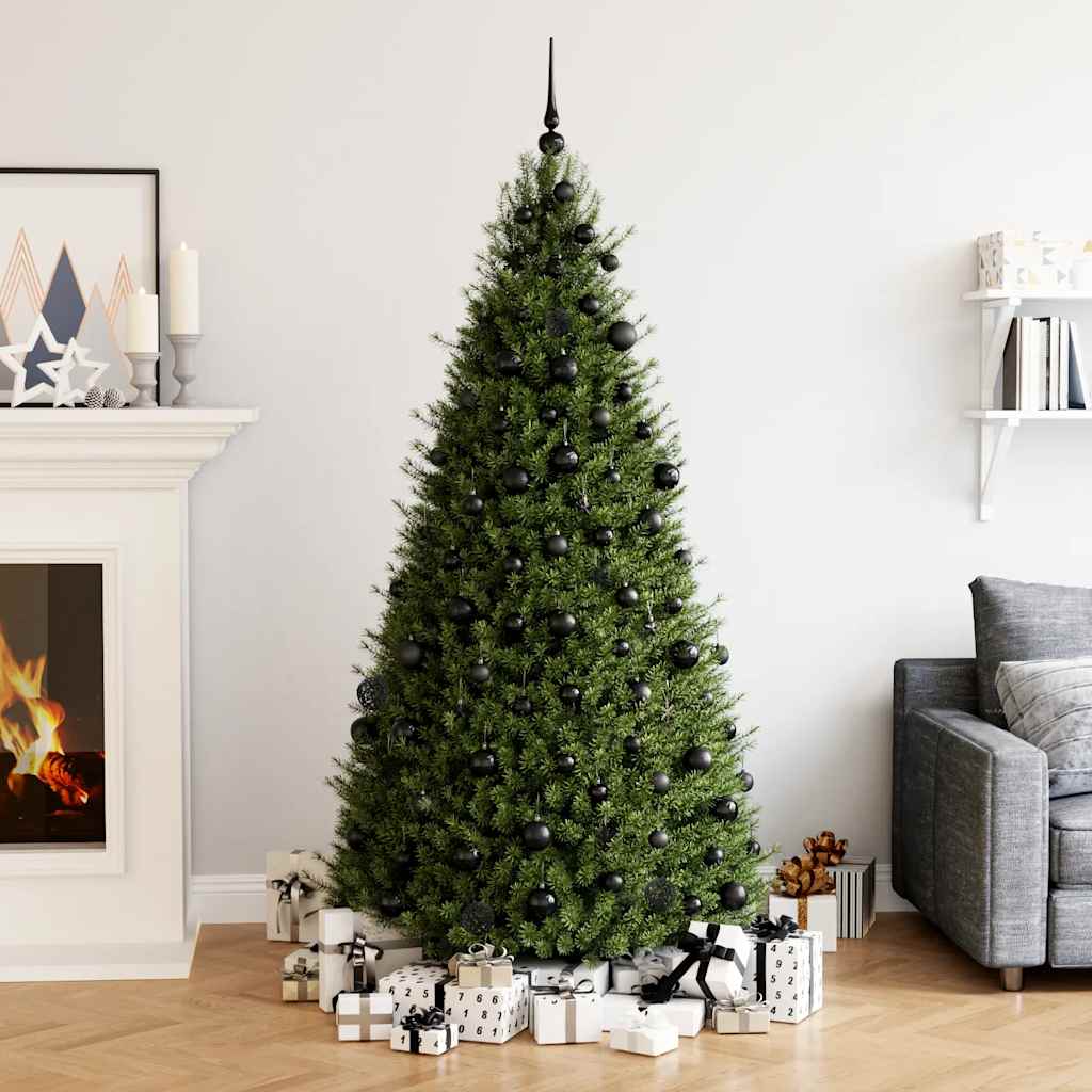 111-tlg. Weihnachtskugel-Set Schwarz Polystyrol