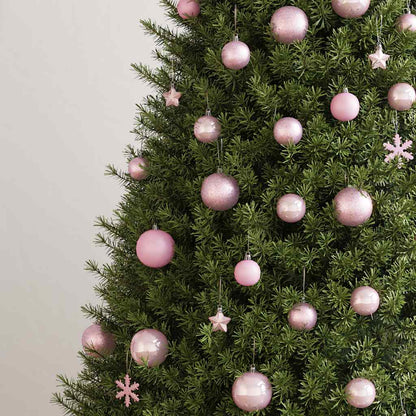 111-tlg. Weihnachtskugel-Set Rosa Polystyrol