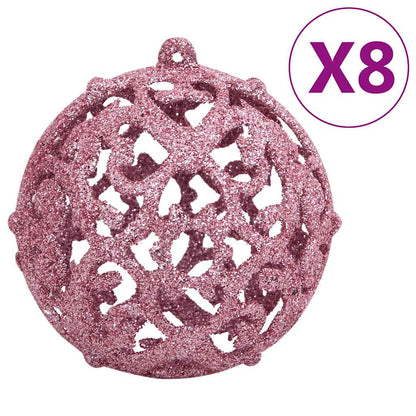 111-tlg. Weihnachtskugel-Set Rosa Polystyrol