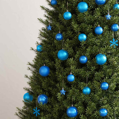 111-tlg. Weihnachtskugel-Set Blau Polystyrol