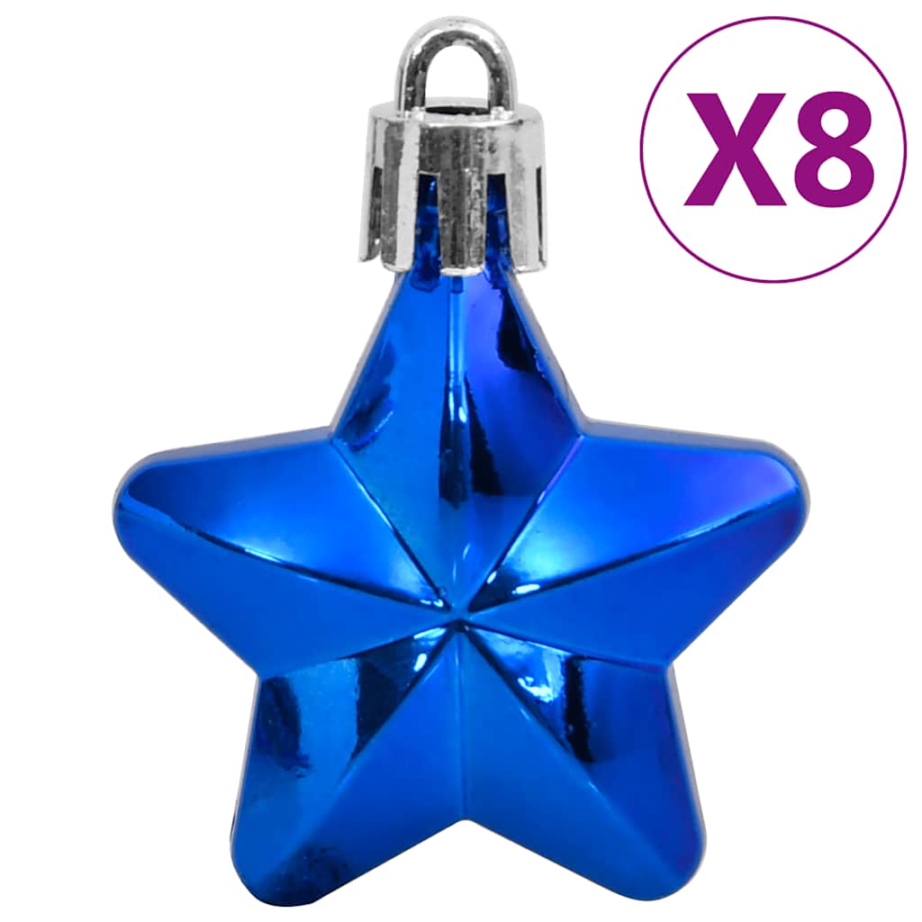 111-tlg. Weihnachtskugel-Set Blau Polystyrol