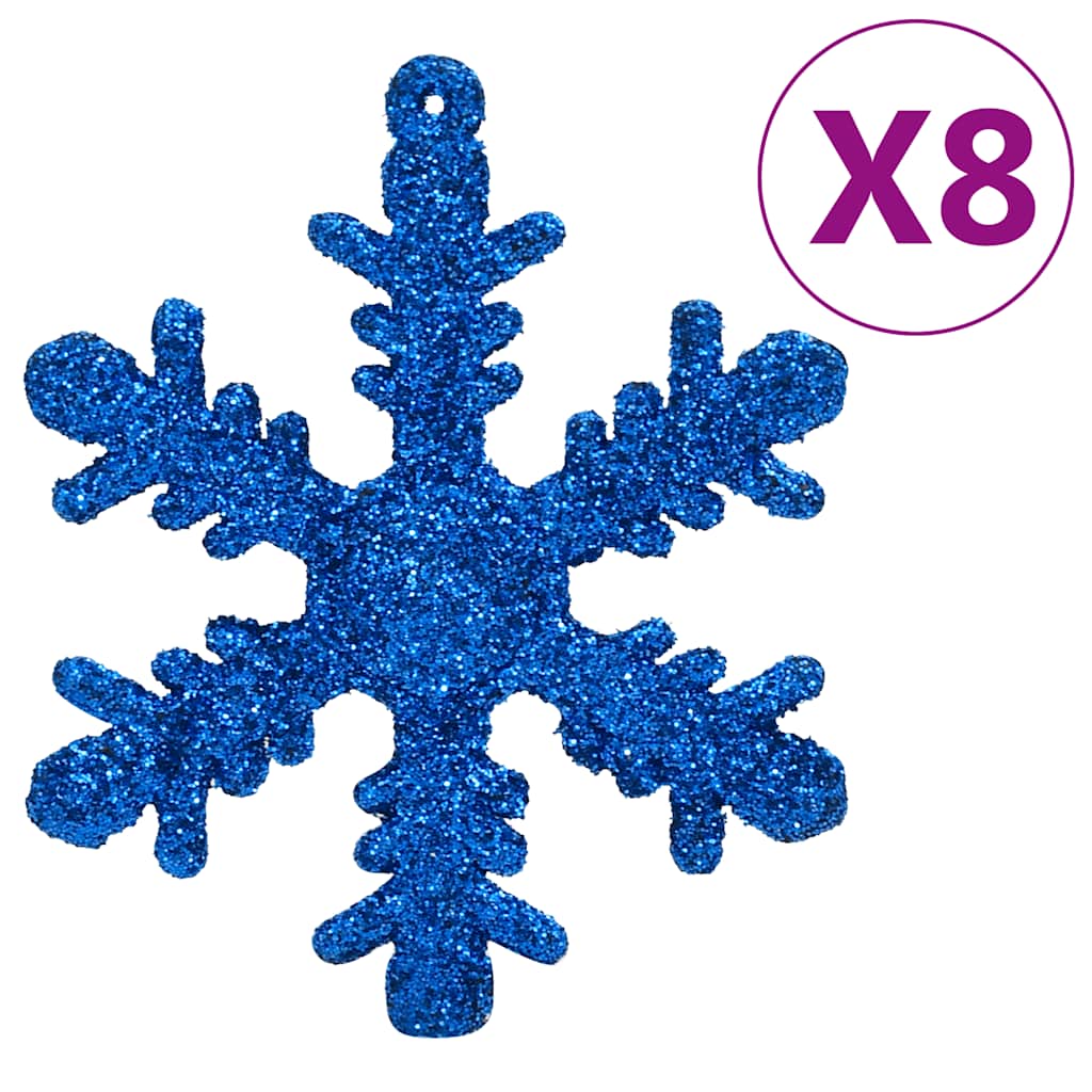 111-tlg. Weihnachtskugel-Set Blau Polystyrol