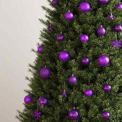 111-tlg. Weihnachtskugel-Set Lila Polystyrol