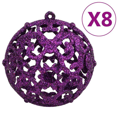 111-tlg. Weihnachtskugel-Set Lila Polystyrol