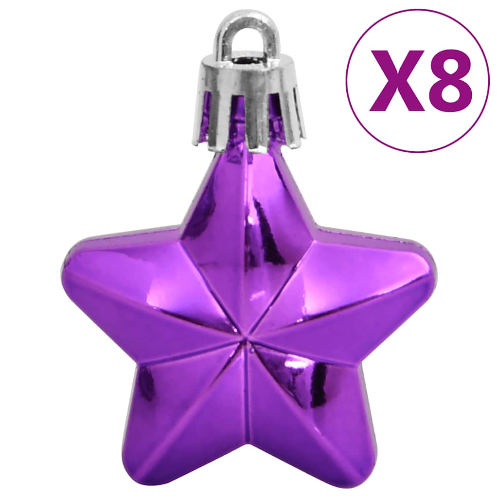 111-tlg. Weihnachtskugel-Set Lila Polystyrol
