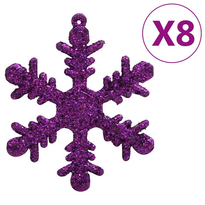 111-tlg. Weihnachtskugel-Set Lila Polystyrol