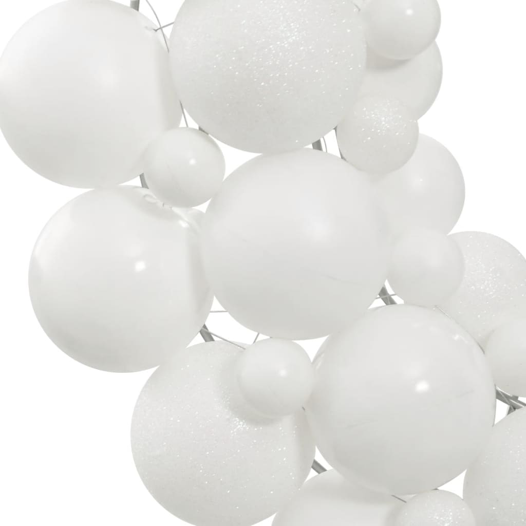 Couronne de Noël blanche 45 cm en polystyrène