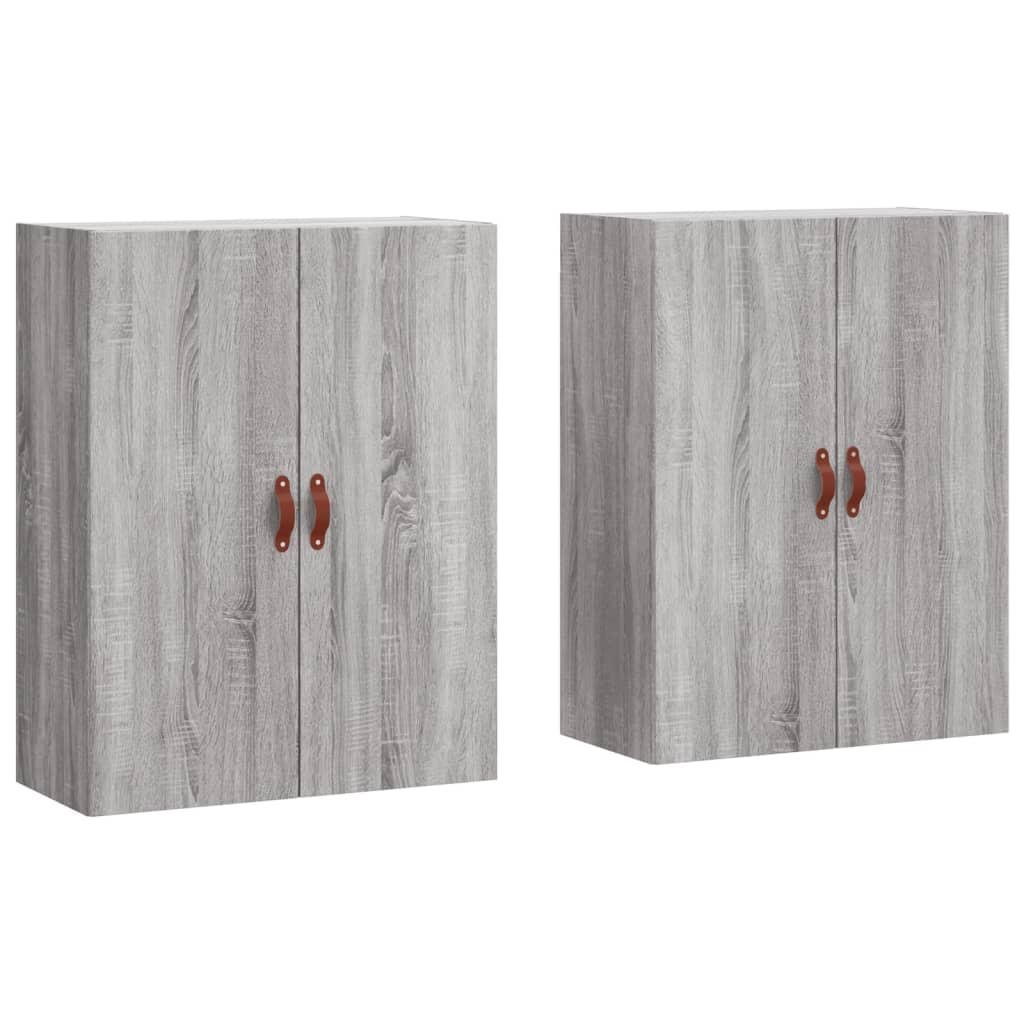 Wandschränke 2 Stk. Grau Sonoma 69,5x34x90 cm