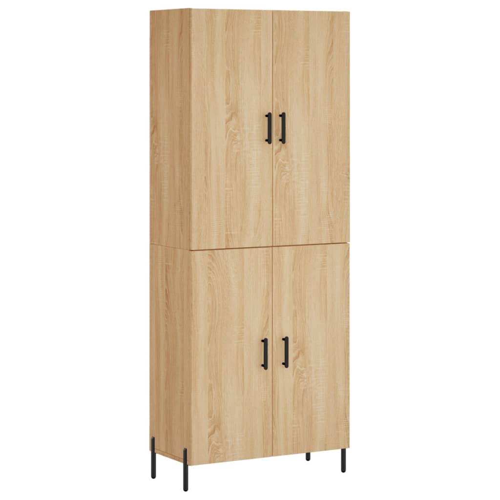 Highboard Sonoma-Eiche 69,5x34x180 cm Holzwerkstoff