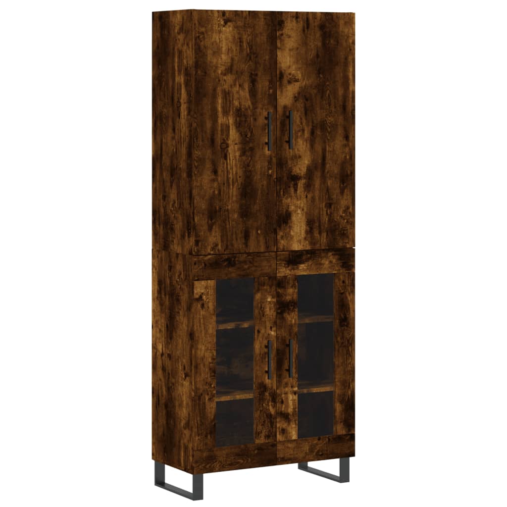 Highboard Räuchereiche 69,5x34x180 cm Holzwerkstoff