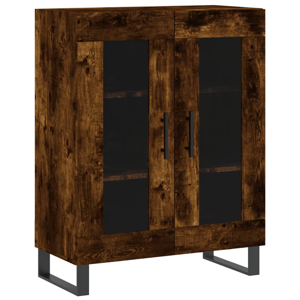 Highboard Räuchereiche 69,5x34x180 cm Holzwerkstoff