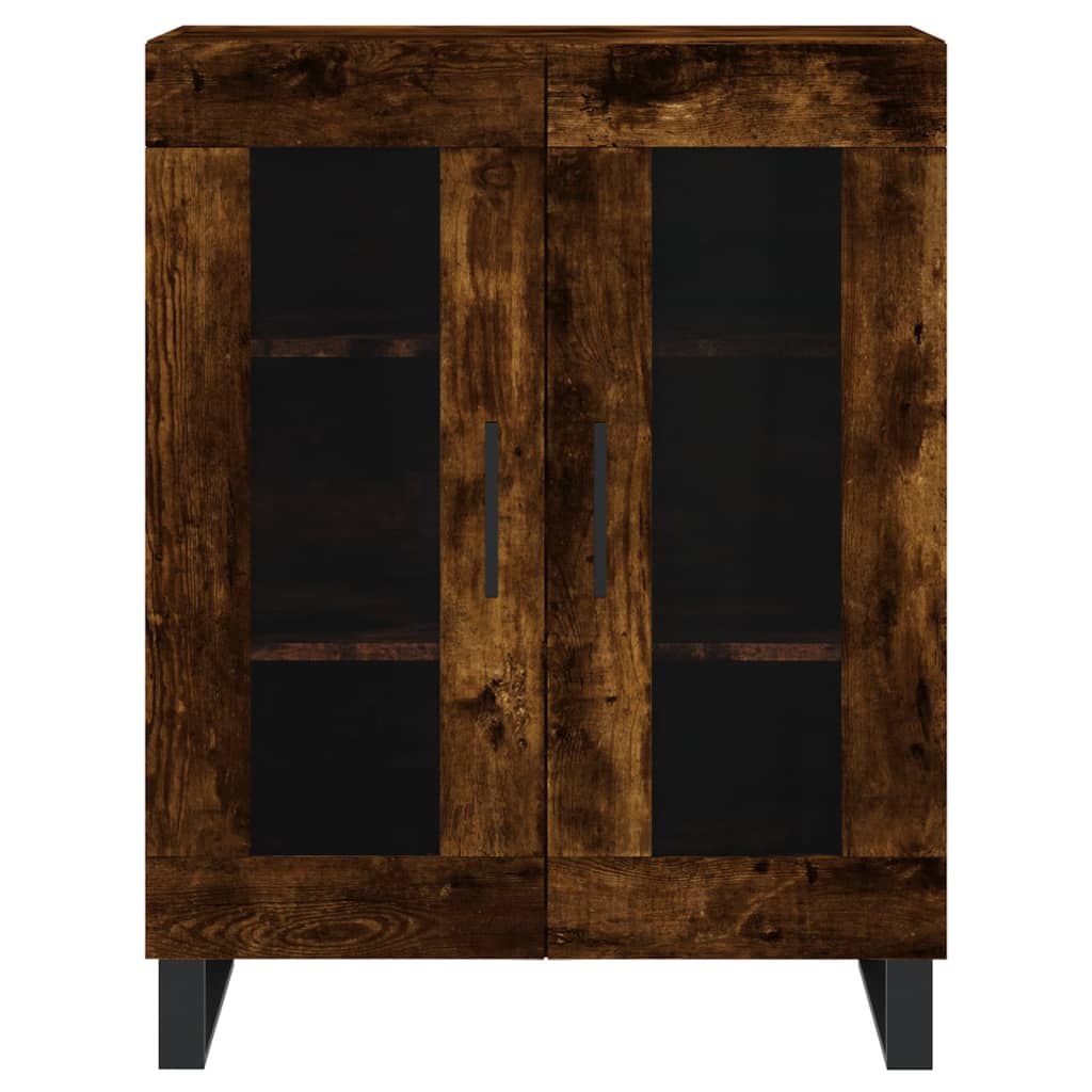 Highboard Räuchereiche 69,5x34x180 cm Holzwerkstoff