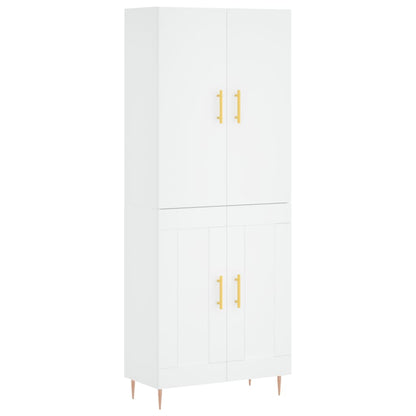 Highboard Weiß 69,5x34x180 cm Holzwerkstoff