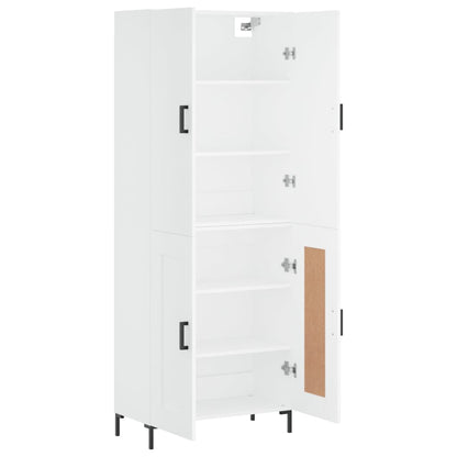Highboard Weiß 69,5x34x180 cm Holzwerkstoff