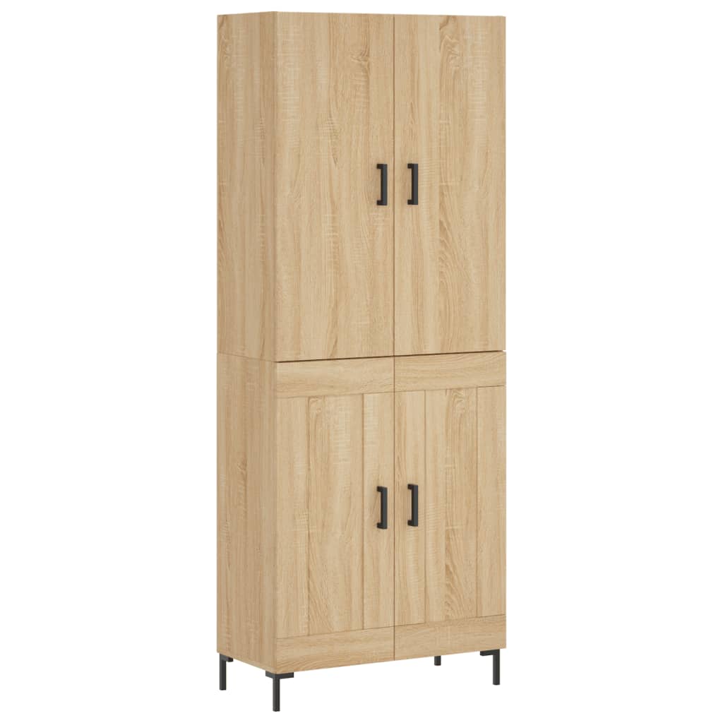 Highboard Sonoma-Eiche 69,5x34x180 cm Holzwerkstoff