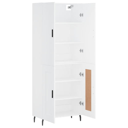 Highboard Weiß 69,5x34x180 cm Holzwerkstoff