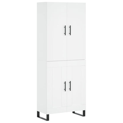 Highboard Weiß 69,5x34x180 cm Holzwerkstoff