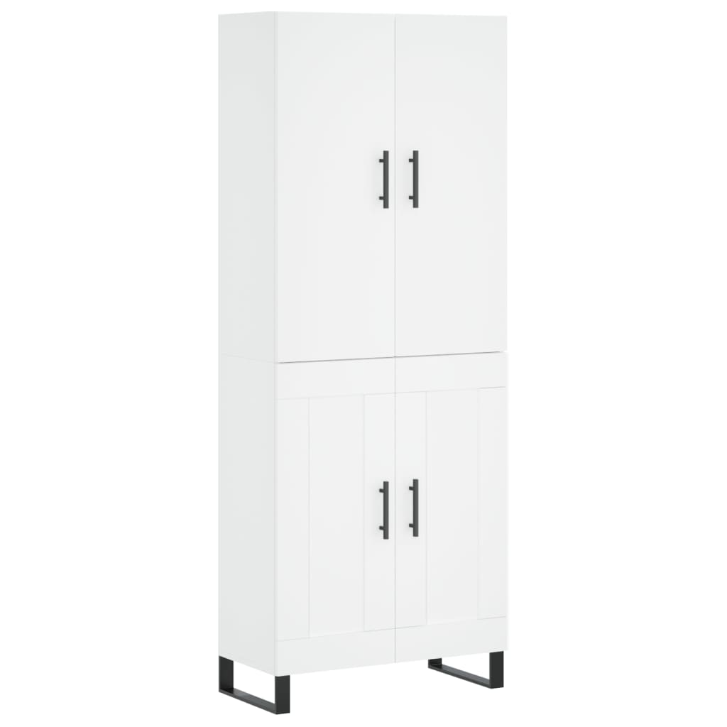 Highboard Weiß 69,5x34x180 cm Holzwerkstoff