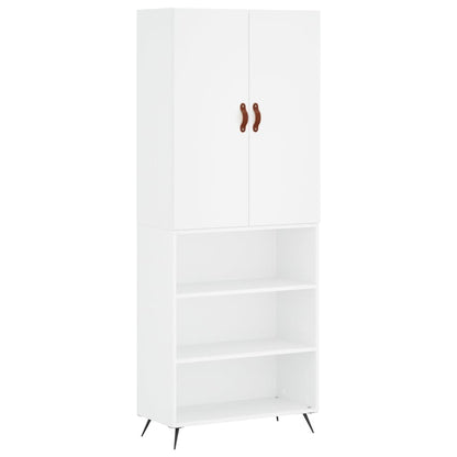 Highboard Weiß 69,5x34x180 cm Holzwerkstoff